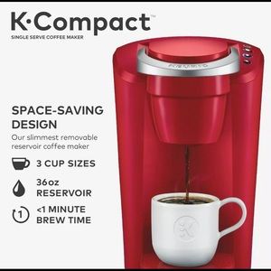 Keurig K-compact Single Serve Coffee Maker, Red